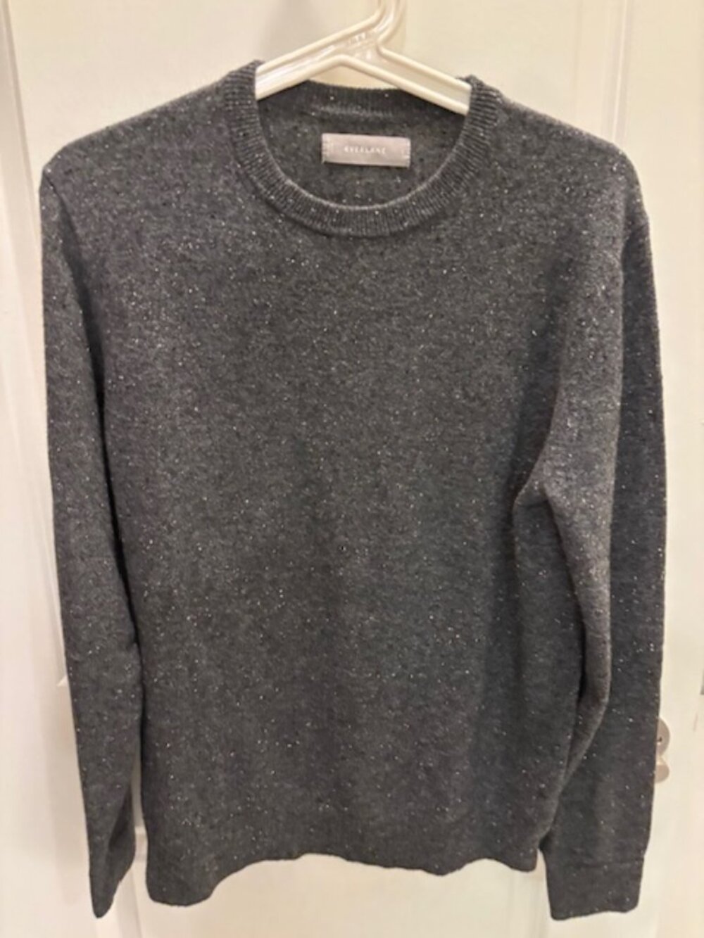 Everlane Men's Cashmere Crewneck Sweater in Marled Gray